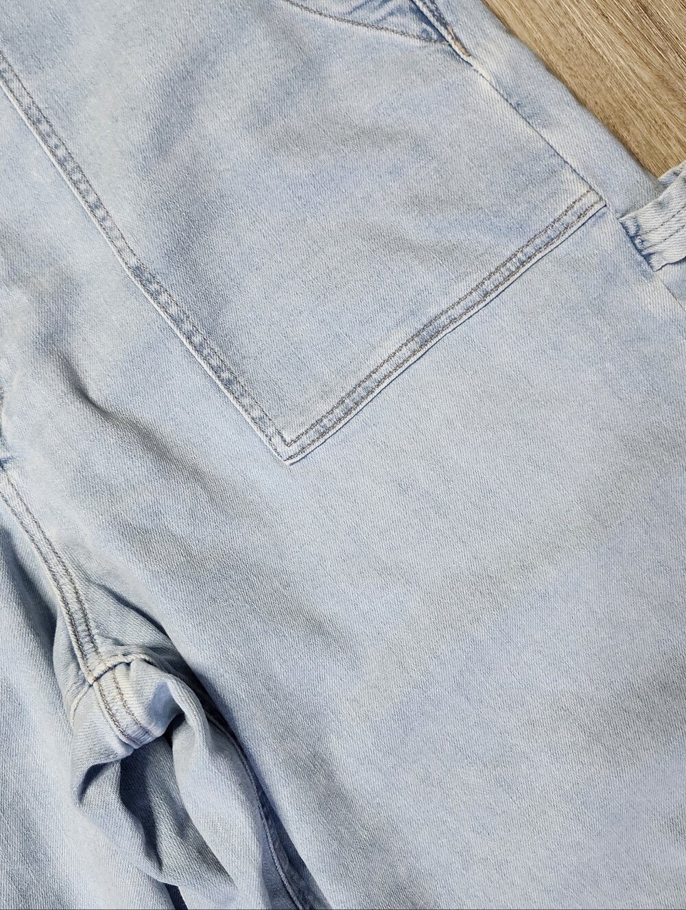 American Eagle High Rise Baggy Wide Leg Womens 20 Dreamy Drape Stretch Light Was - Picture 5 of 14